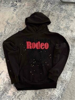 Sp5der x Cactus Jack Days Before Rodeo Brown Graphic Hoodie - Men